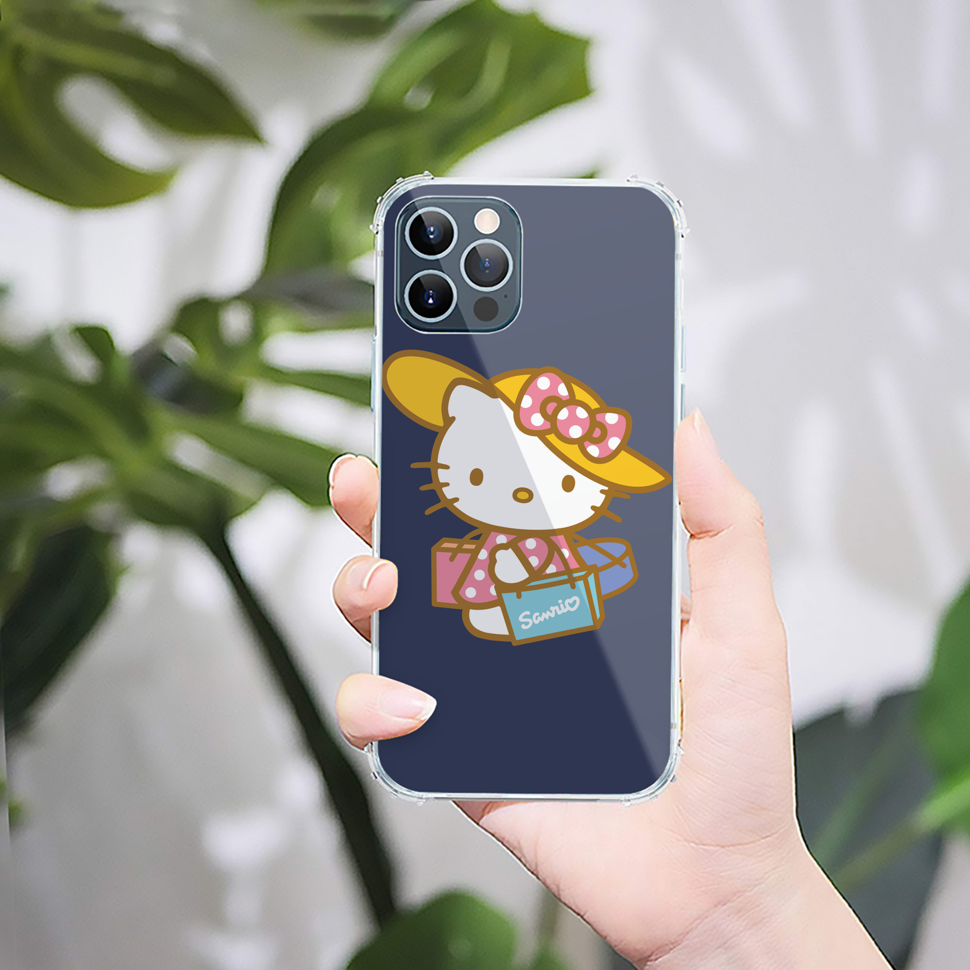 （画像用） Hello Kitty ハローキティ 【iPhone 12シリーズ対応】透明スマホケース（クリアソフトケース）